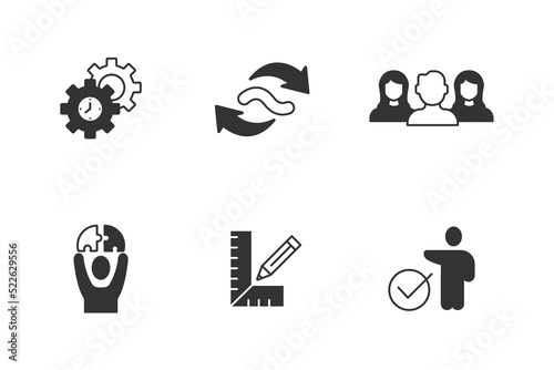Full-time equivalent icons set . Full-time equivalent pack symbol vector elements for infographic web