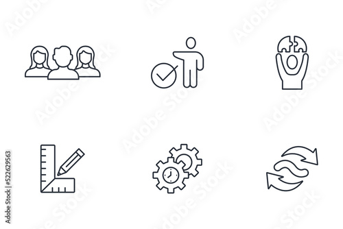 Full-time equivalent icons set . Full-time equivalent pack symbol vector elements for infographic web