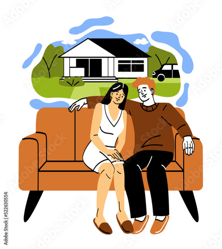 Dreaming people concept