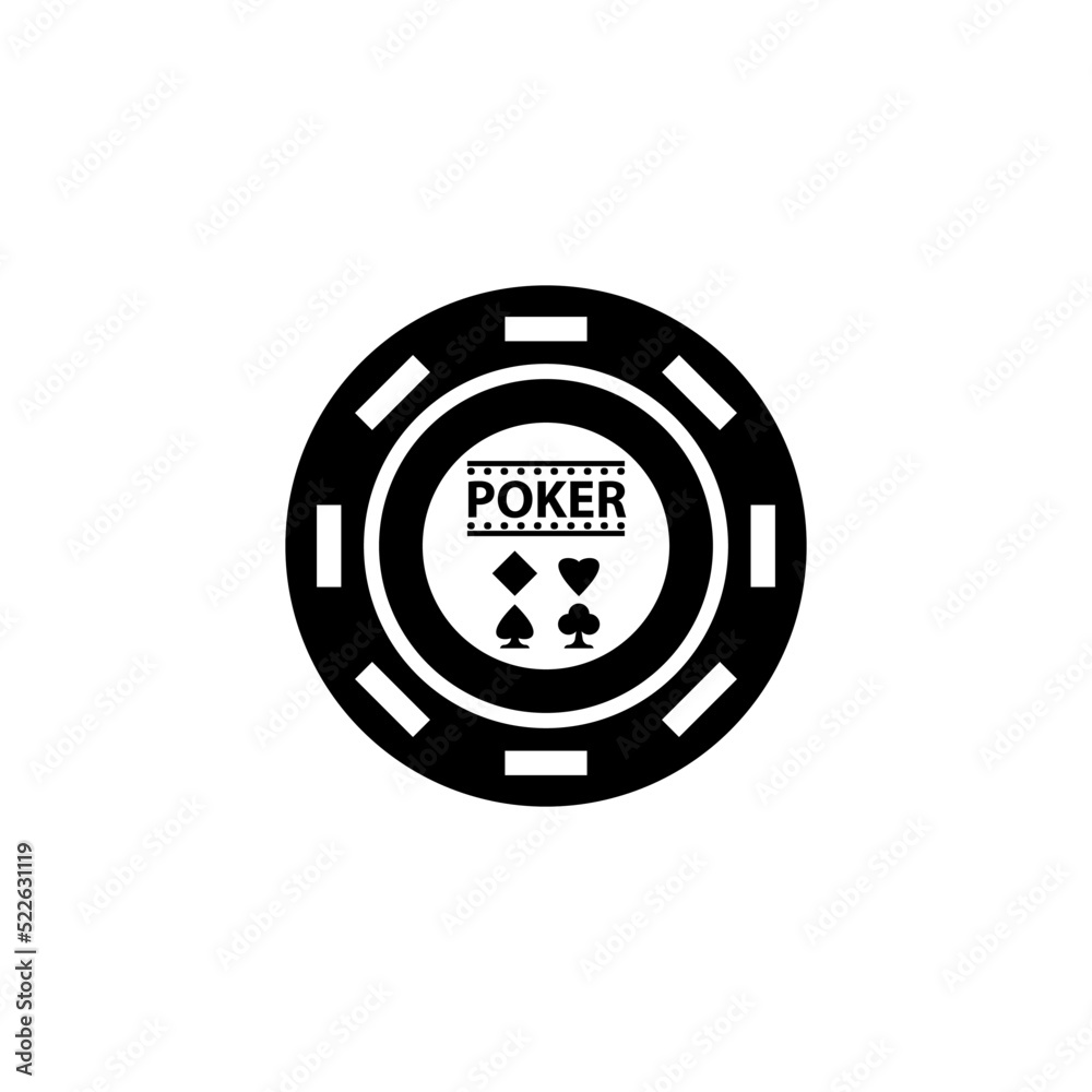 Obraz premium poker chip icon vector design templates