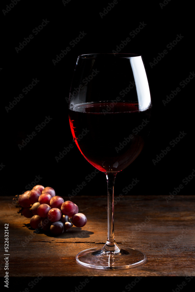 Taça de vinho tinto