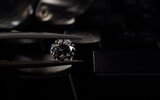accessories A white gold ring set with diamonds	