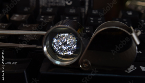 Shiny real diamonds for jewelry making.