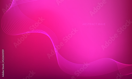 Abstract wave element for design. Digital frequency track equalizer. Stylized line art background. Colorful shiny wave with lines created using blend tool. Curved wavy line, smooth stripe Vector