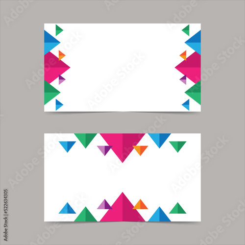 Two modern geometric triangle background template