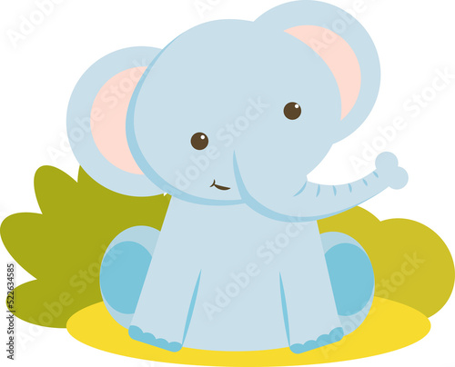 Elephant Cartoon Character Illustration