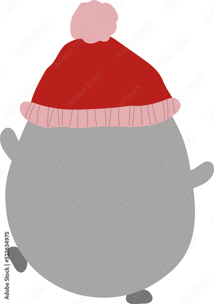 Obraz premium Bird Wears Hat Illustration