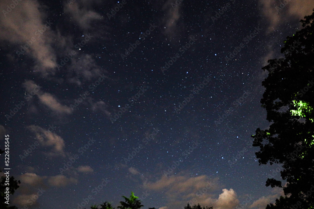 Cloudy night sky