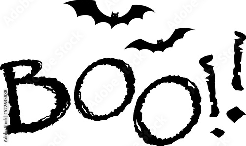 Schilderij op canvas Boo Design for Halloween Decorative Element