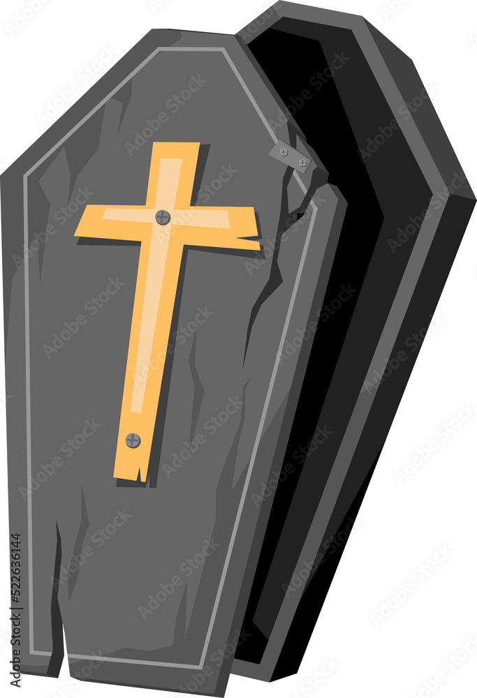 Coffin for Halloween Decorative Element