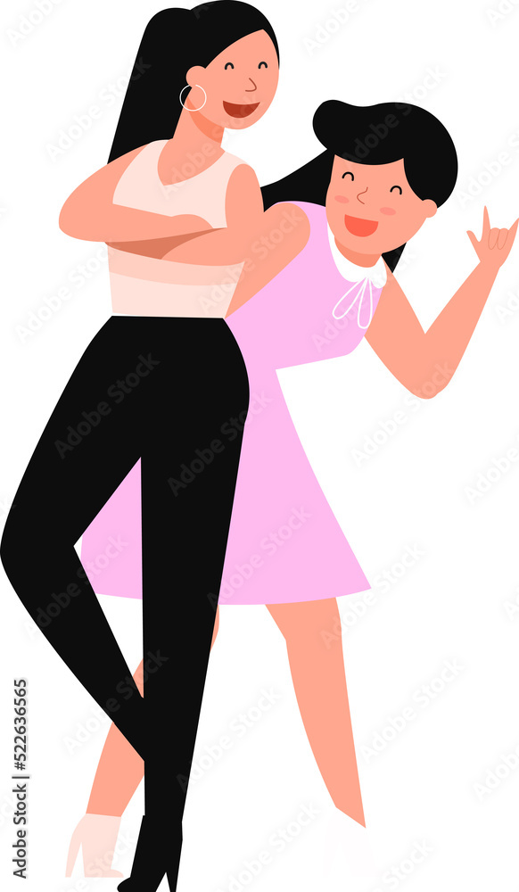 Lesbian Couple Illustration