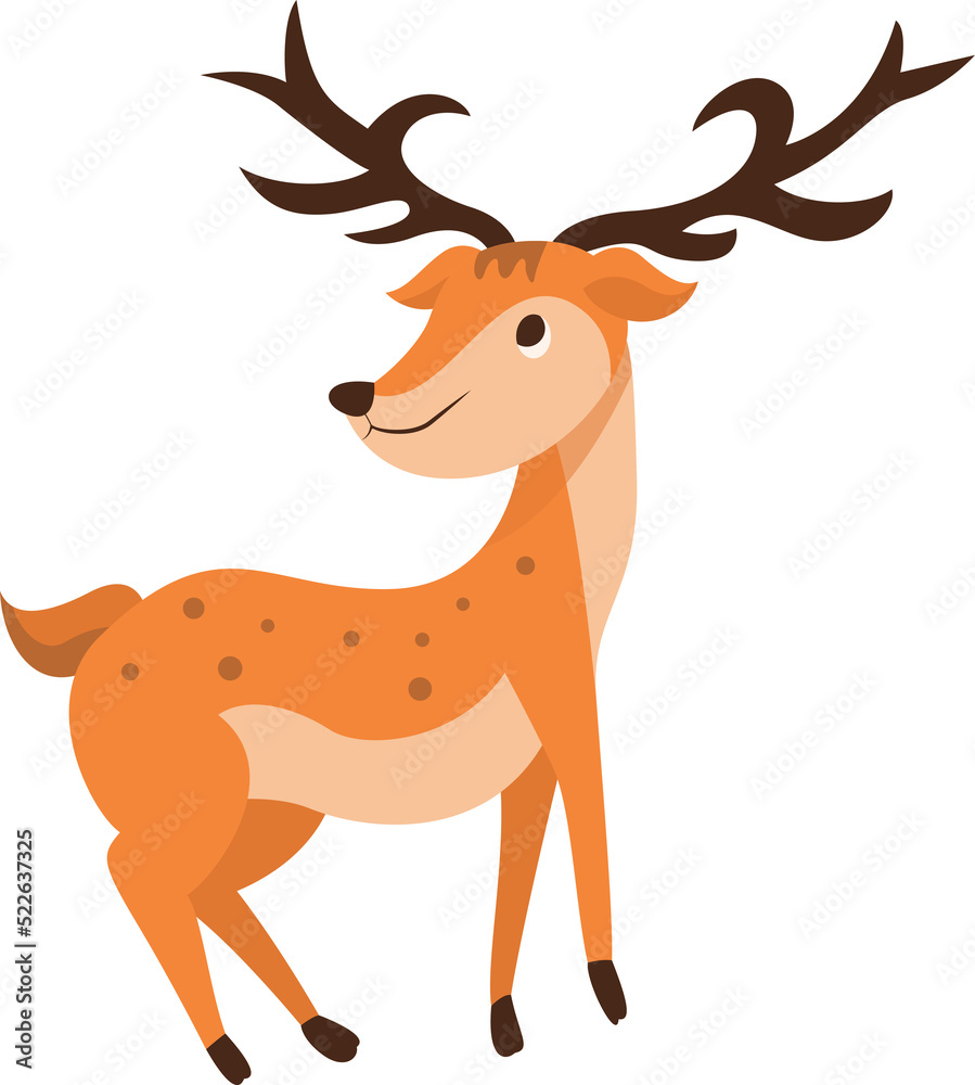 Fototapeta premium Cartoon deer illustration