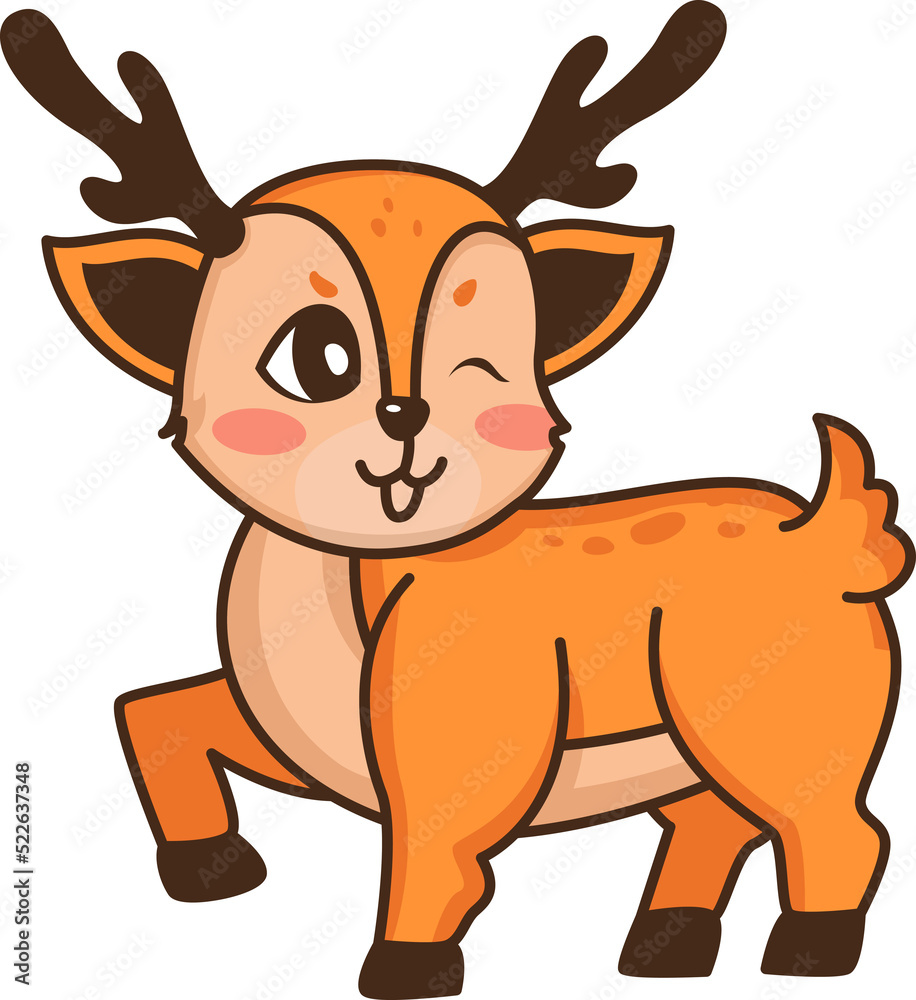 Cartoon deer illustration Cartoon deer illustration