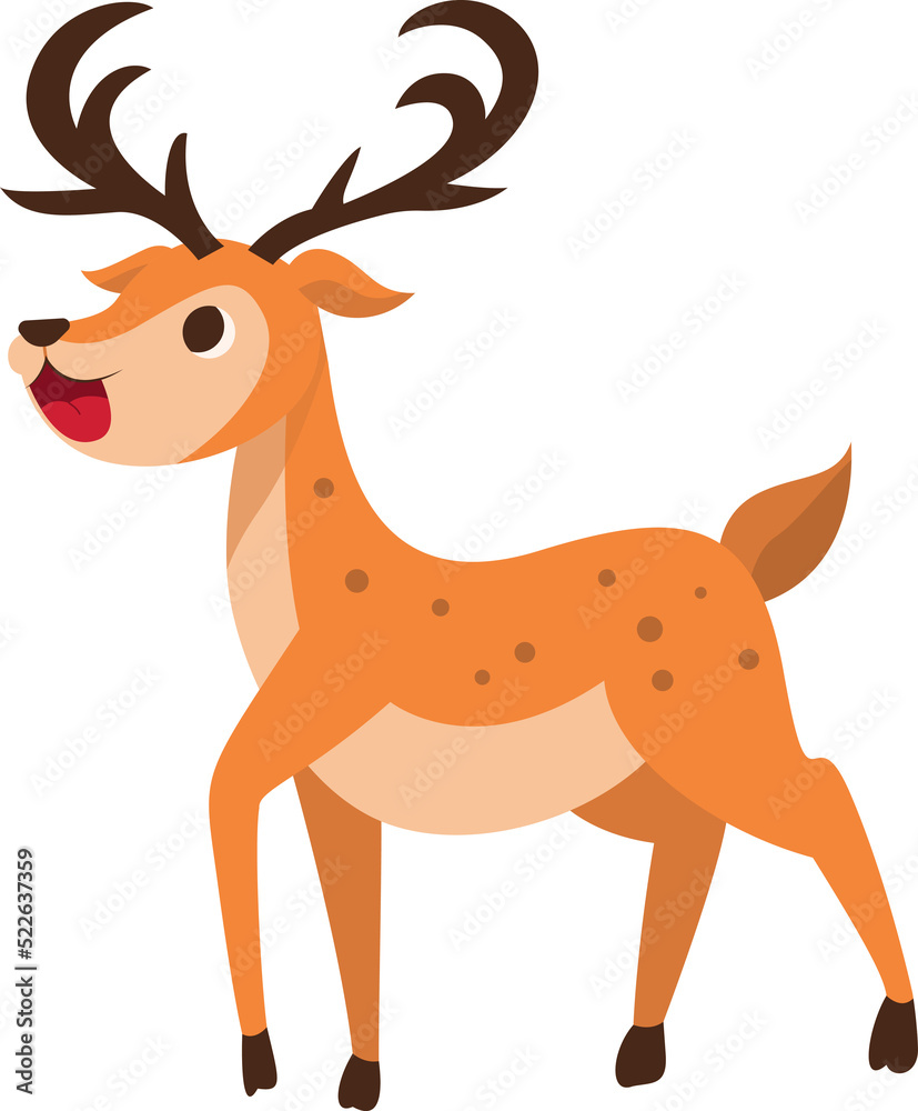 Cartoon deer illustration Cartoon deer illustration