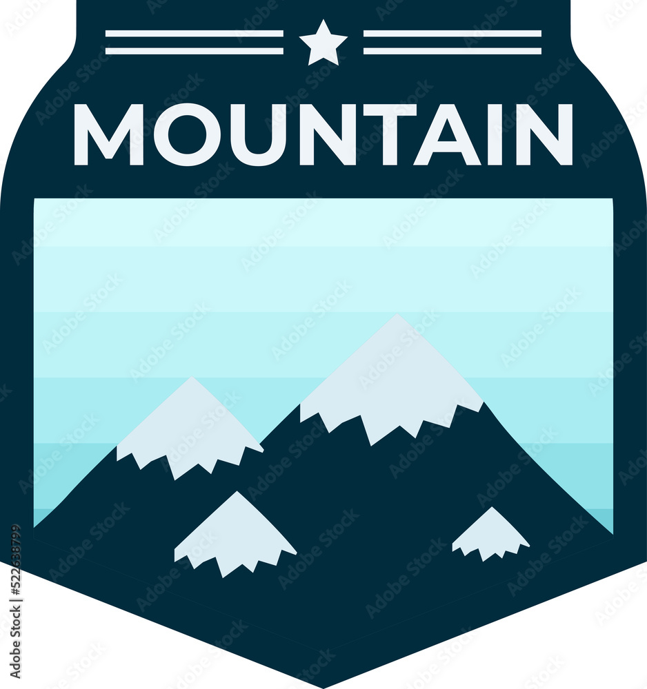 Mountain logo and badge