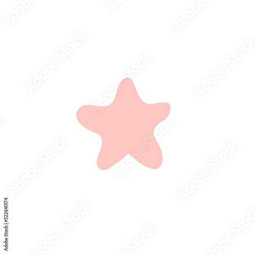 pink star on white background