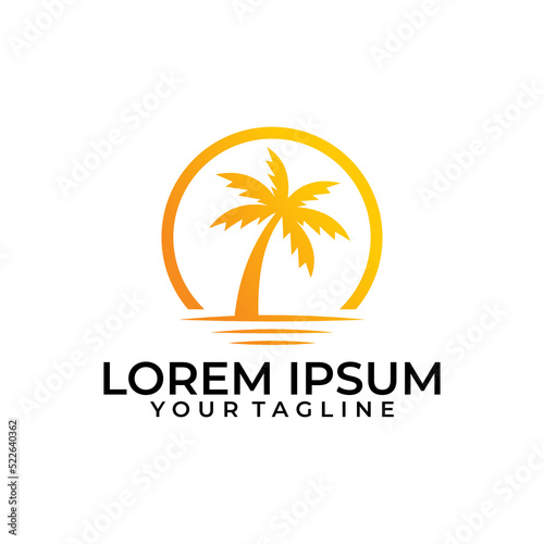 Wallpaper Mural palm tree logo vector design template Torontodigital.ca
