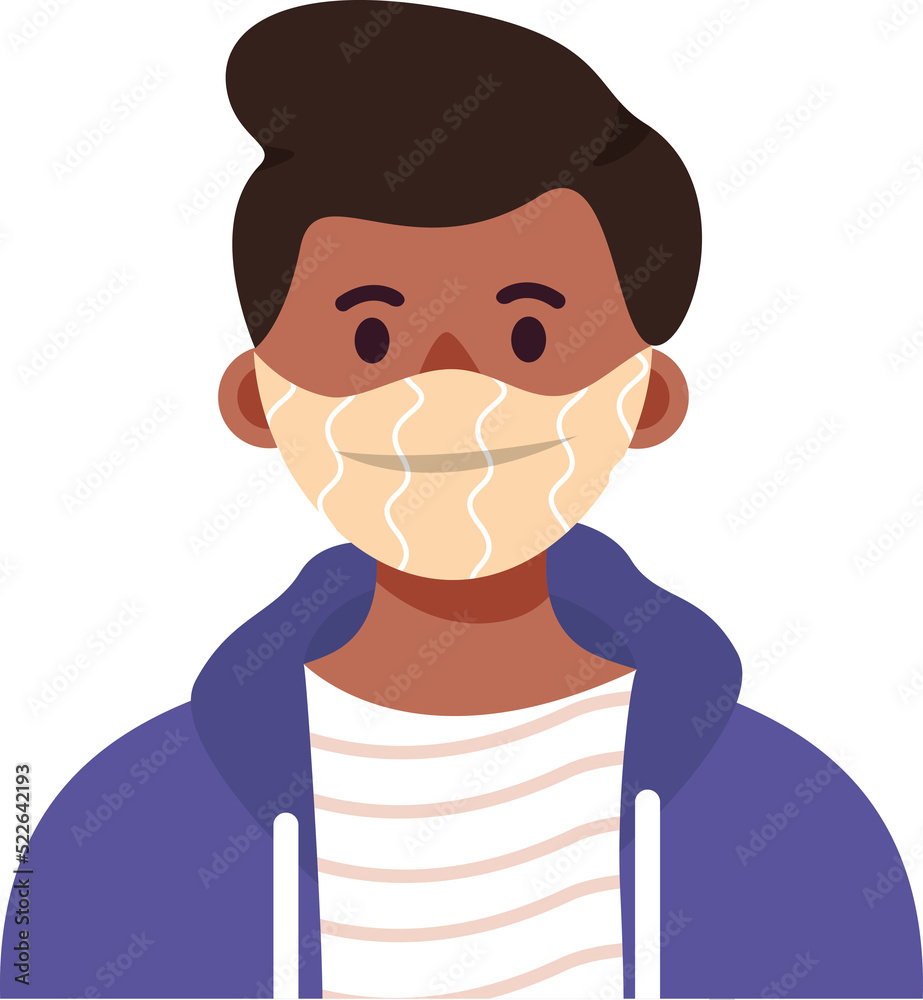People avatar in medical mask People avatar in medical mask