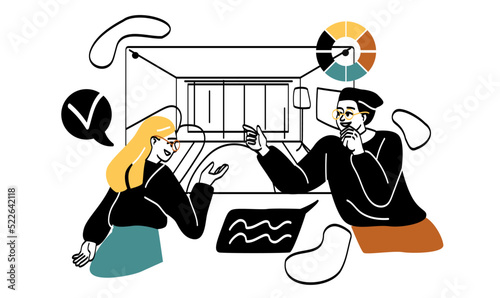 Work of interior designer concept