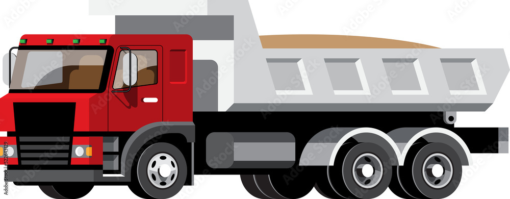 Fototapeta premium Cartoon box truck illustration