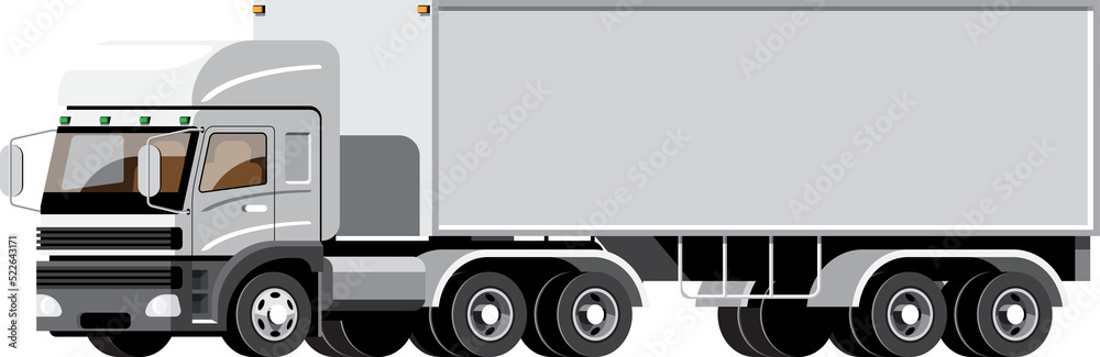 Cartoon box truck illustration