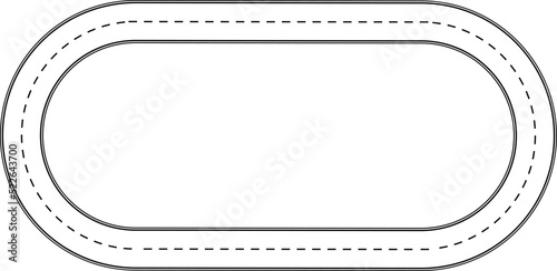 outline asphalt circuit frame with copy space
