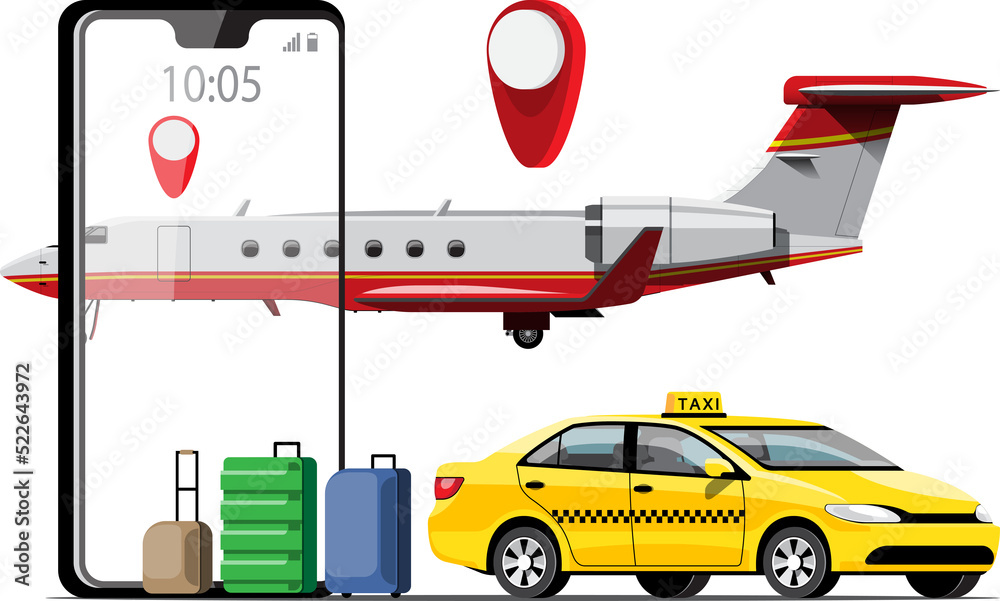 Taxi service application on mobile