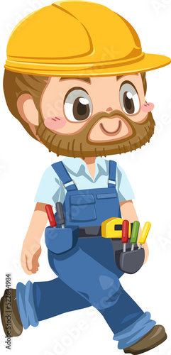 Construction worker character © Johnstocker