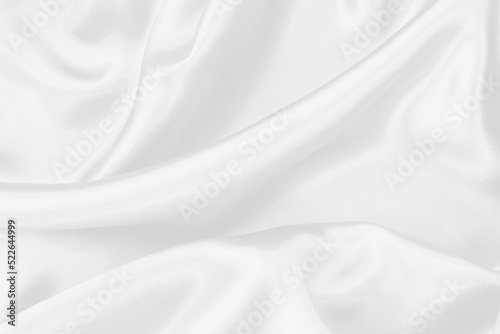 White fabric cloth texture for background and design art work, beautiful crumpled pattern of silk or linen..