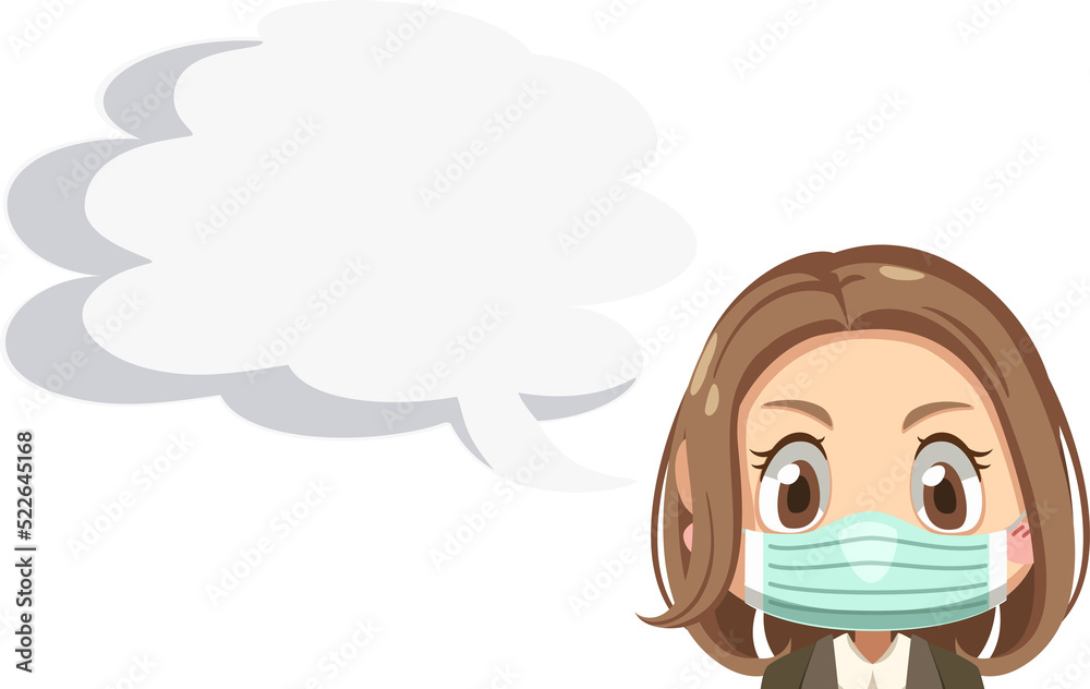 Naklejka premium Female anchor sitting at a table reporting the news