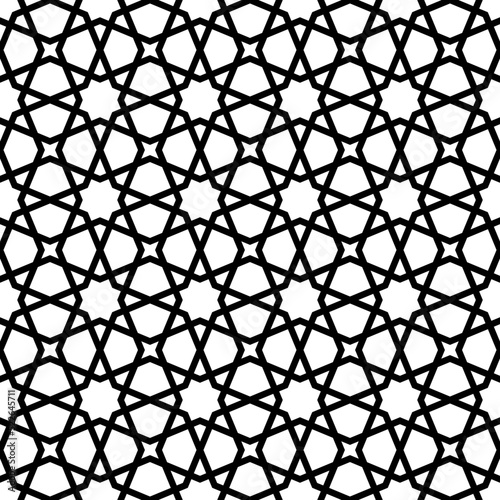 Seamless vector with Arabic geometric pattern 