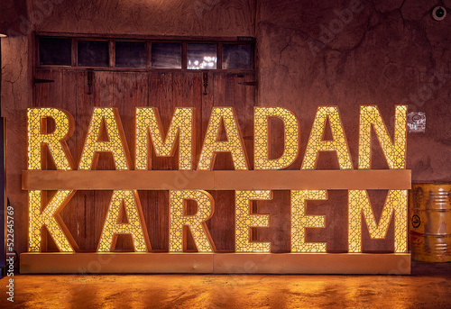 Arabic market by night with stunning architecture