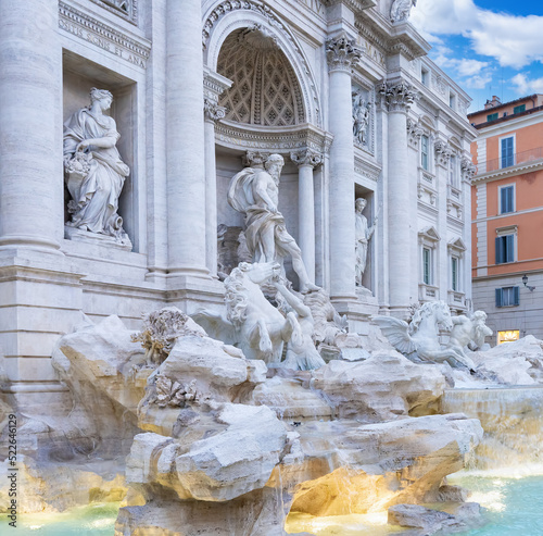 The Trevi Fountain, the most famous fountain in Rome. Italy