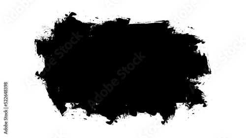 abstract black painting on white background for grunge graphic design element