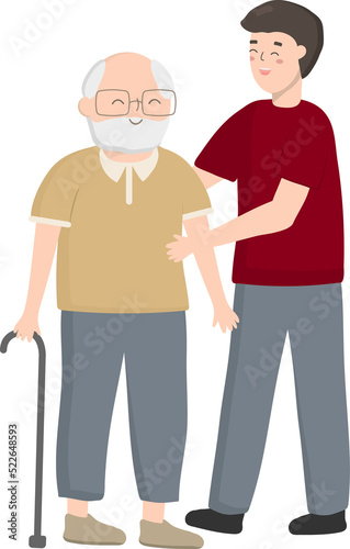 Son took care of the elderly father