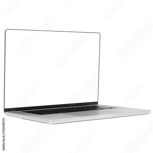 Laptop computer mockup, Png transparent.
