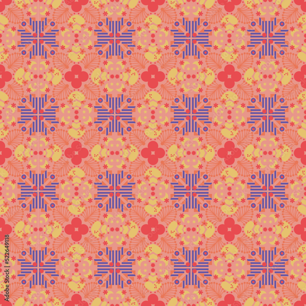 Garden Nature Seamless Pattern Floral Background Damask Aboriginal Ornament Art Garden Nature Seamless Pattern Floral Background Damask Aboriginal Ornament Art
