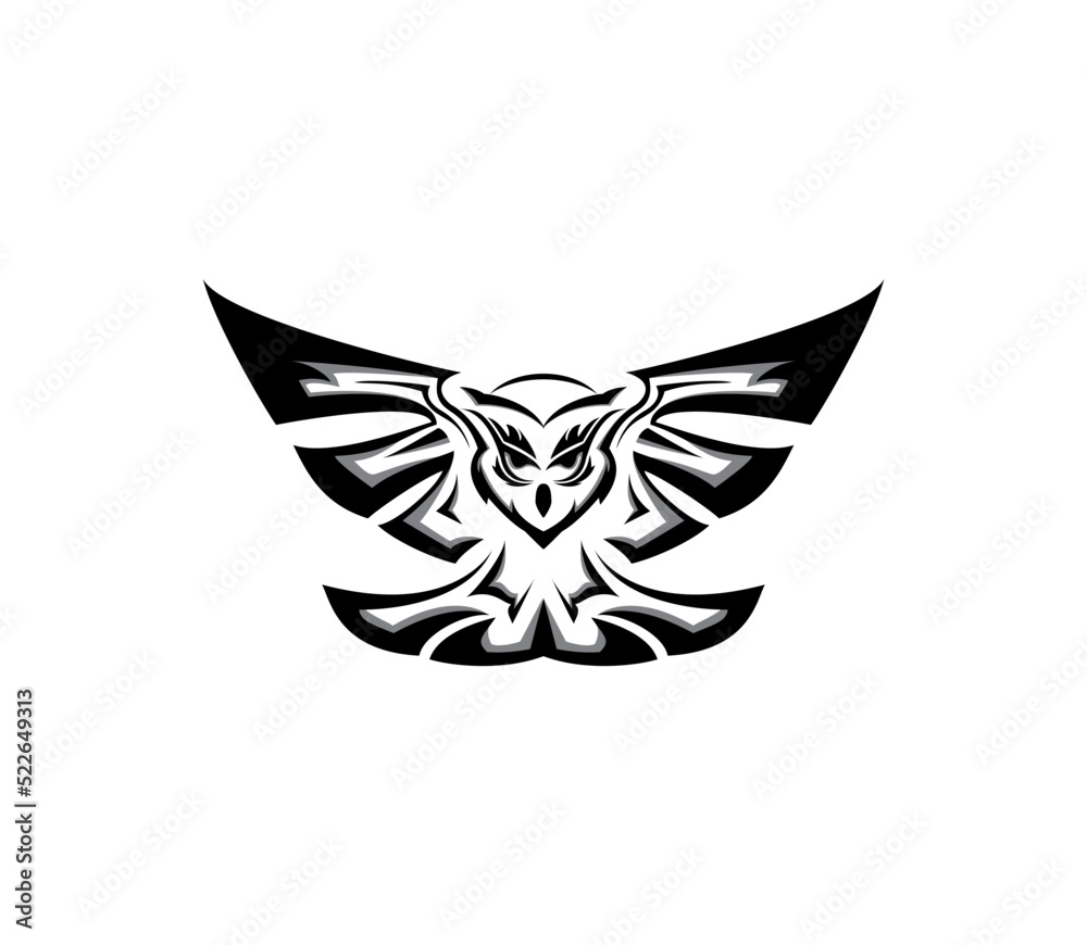Obraz premium simple vector owl logo design