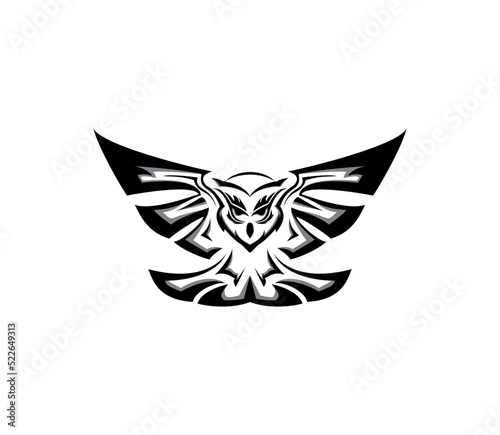 simple vector owl logo design