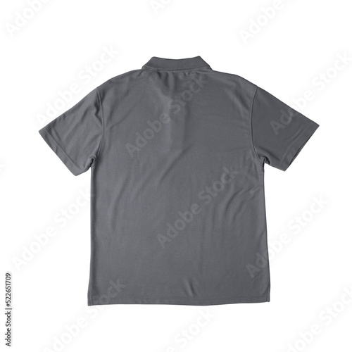 Realistic gray polo shirt mockup, Png file.