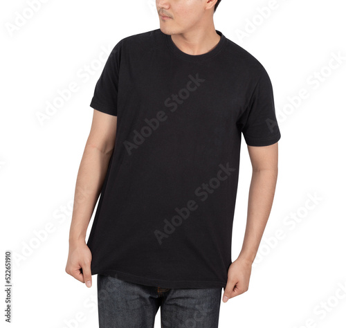 Young man in T shirt mockup, Template for your design.