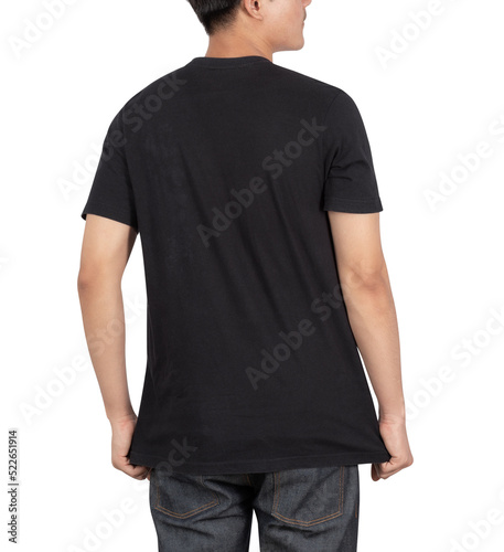 Young man in T shirt mockup, Template for your design.