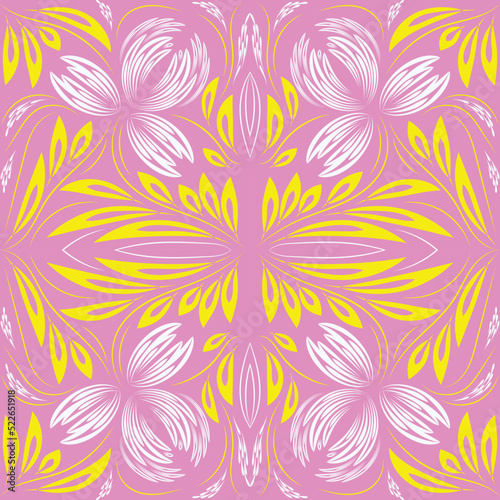 Folk flowers print Floral pattern Ethnic art