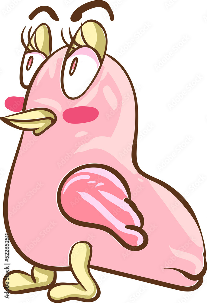 Naklejka premium Bird in Valentine Illustration