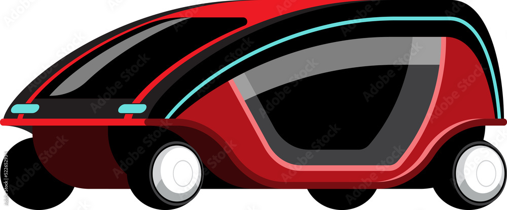 Naklejka premium Future smart vehicle illustration