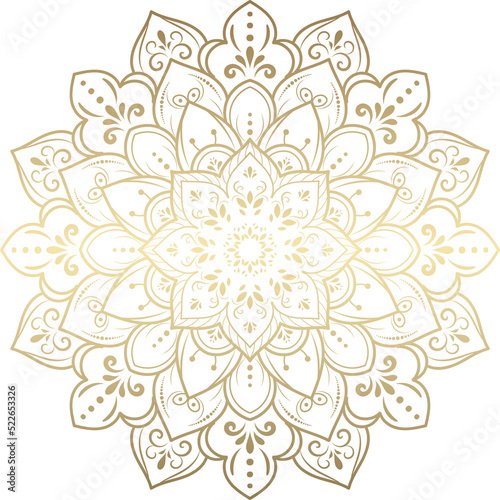 flower of mandala with floral ornament pattern, vintage mandala
