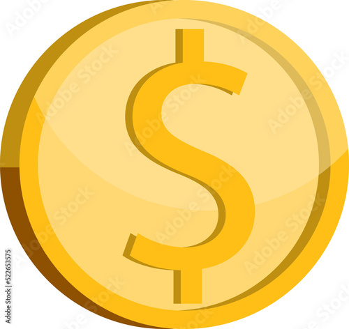 Dollar coin illustration