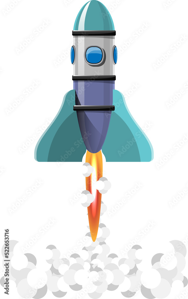 Rocket launch illustration Rocket launch illustration