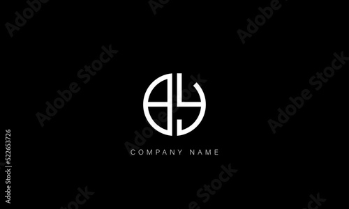BY, YB Abstract Letters Logo Monogram