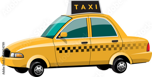 Taxi car cab illustration